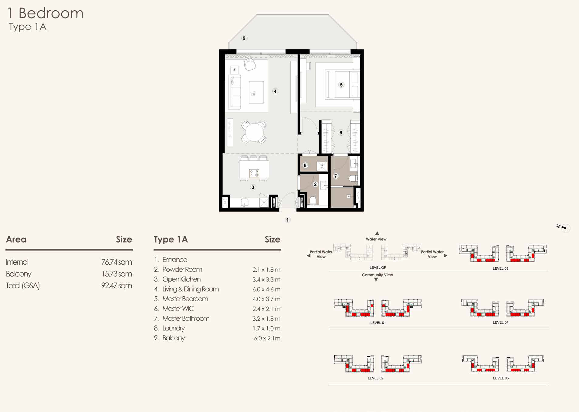 1 Bedroom Floor Plan