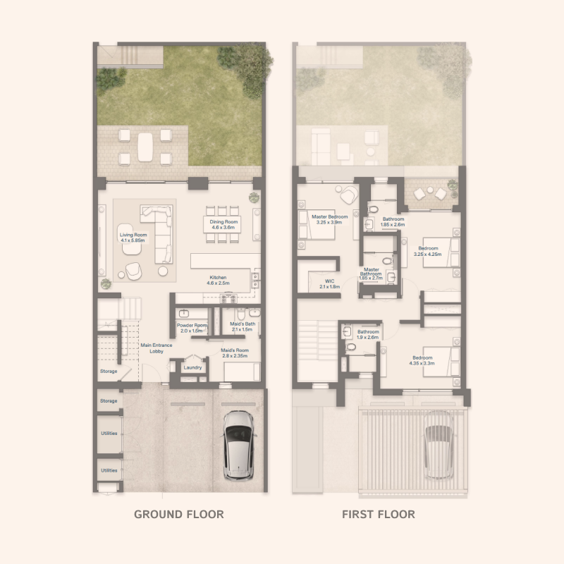 3 Bedroom Townhouse Floor Plan