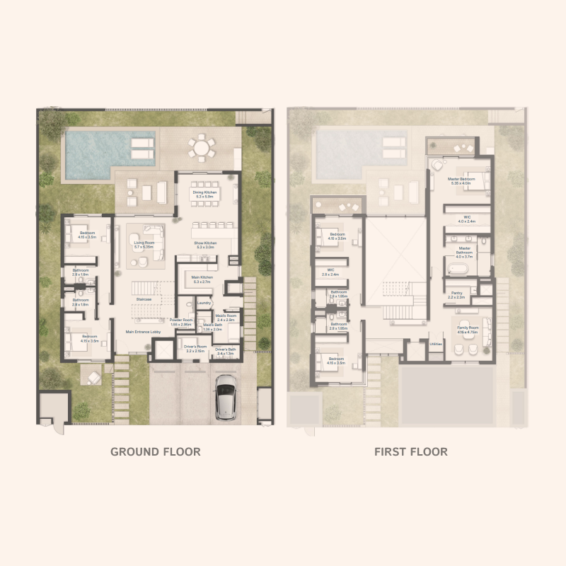 5 Bedroom Villa Floor Plan