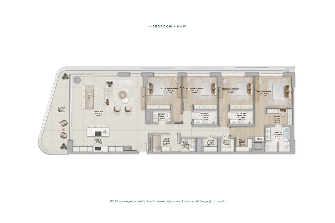 4 Bedroom Floor Plan