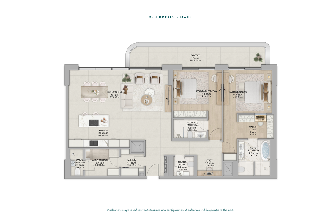2 Bedroom Floor Plan