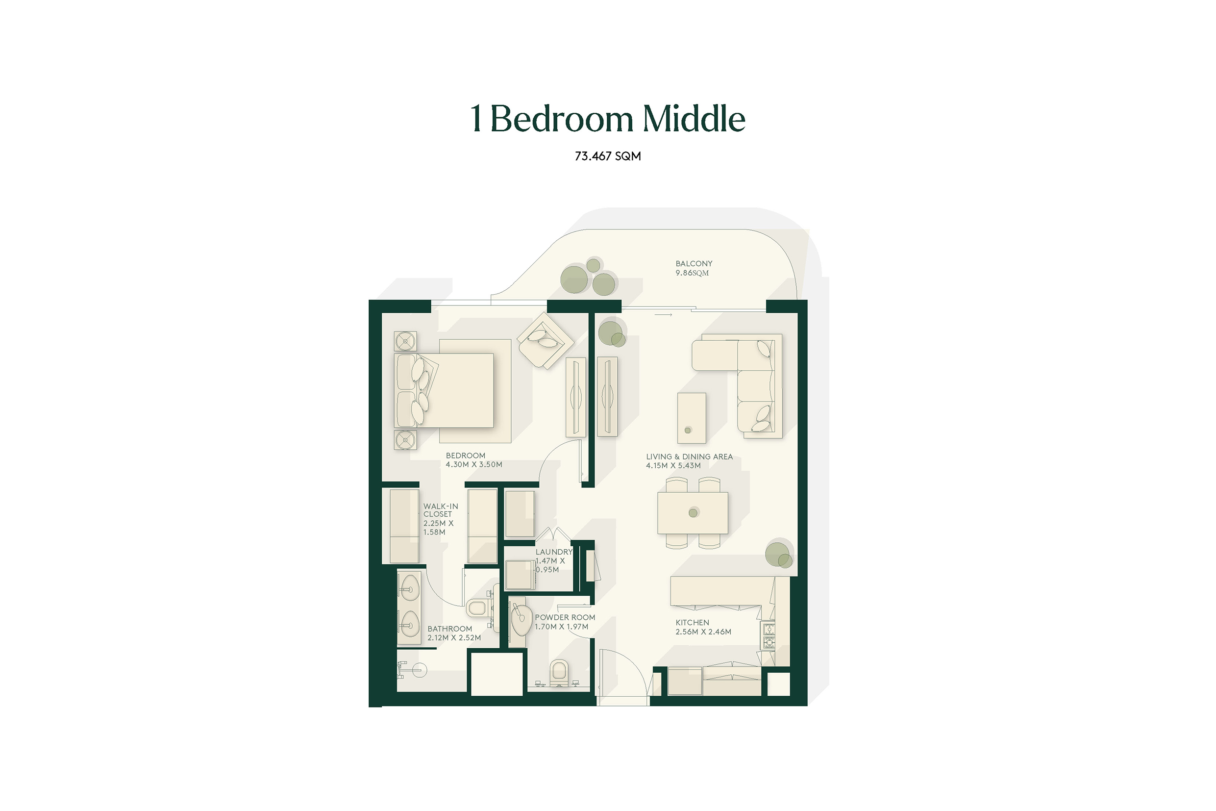 1 Bedroom Floor Plan