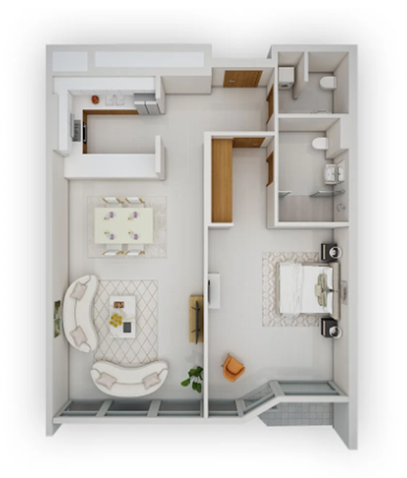1 Bedroom Floor Plan