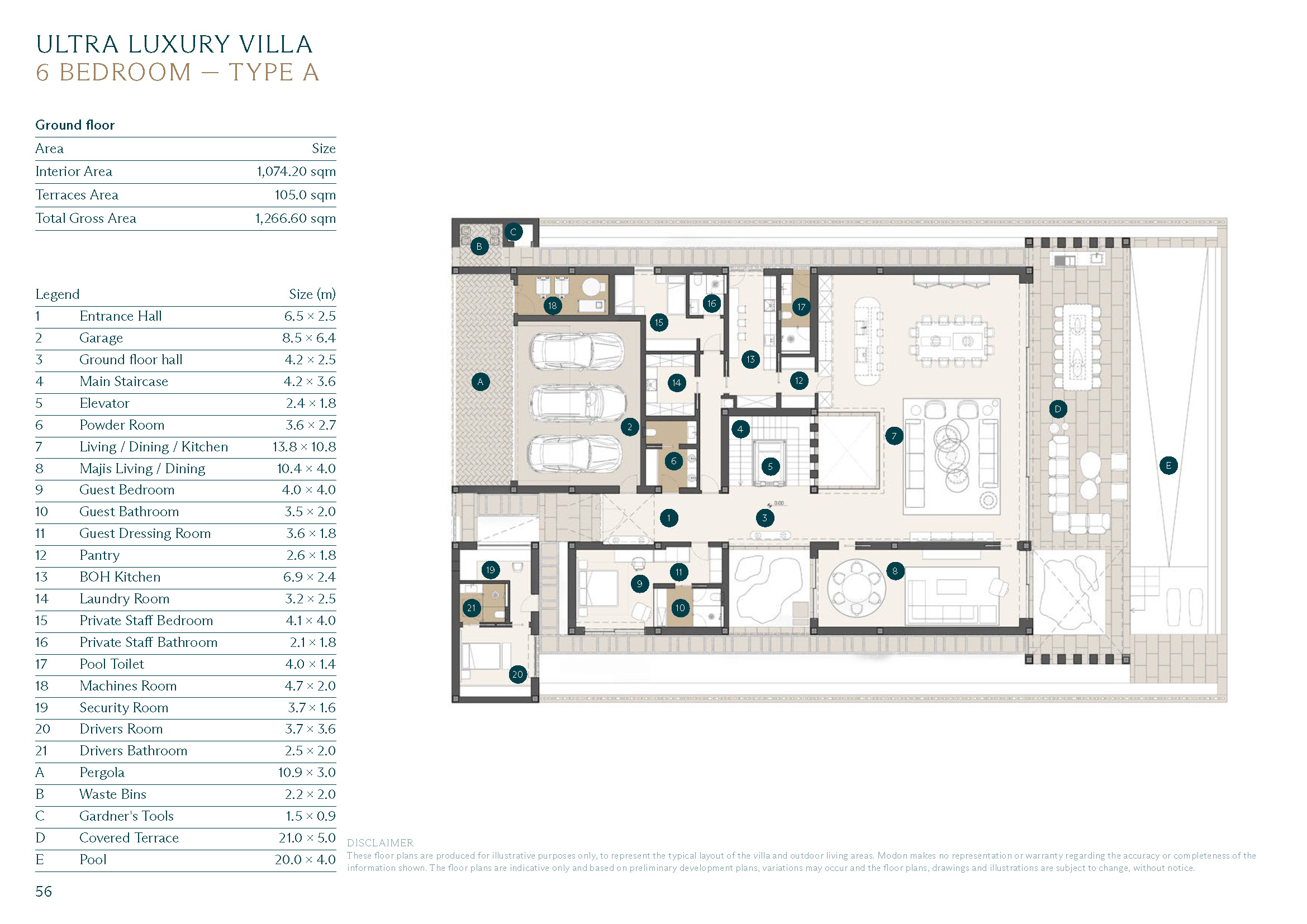 6 Bedroom Villa Floor Plan