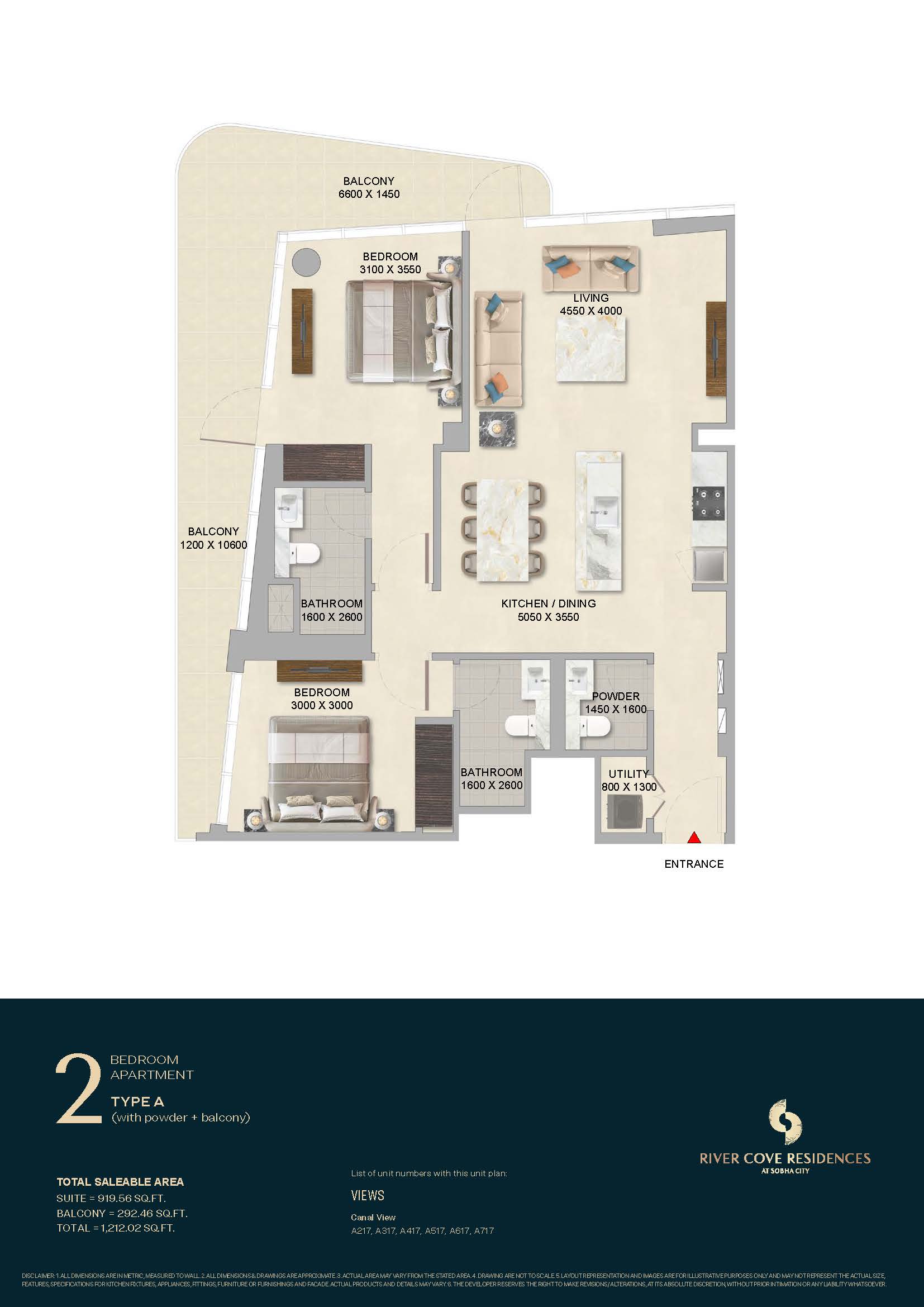 2 Bedroom Floor Plan