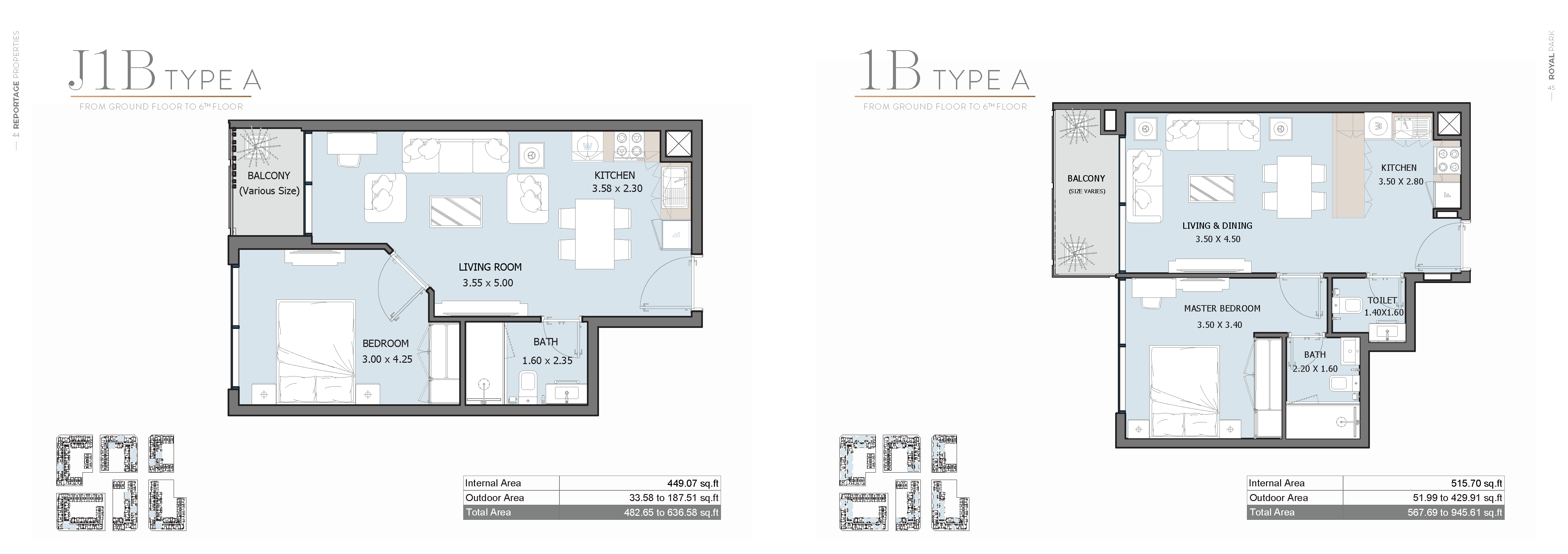 1 Bedroom Floor Plan