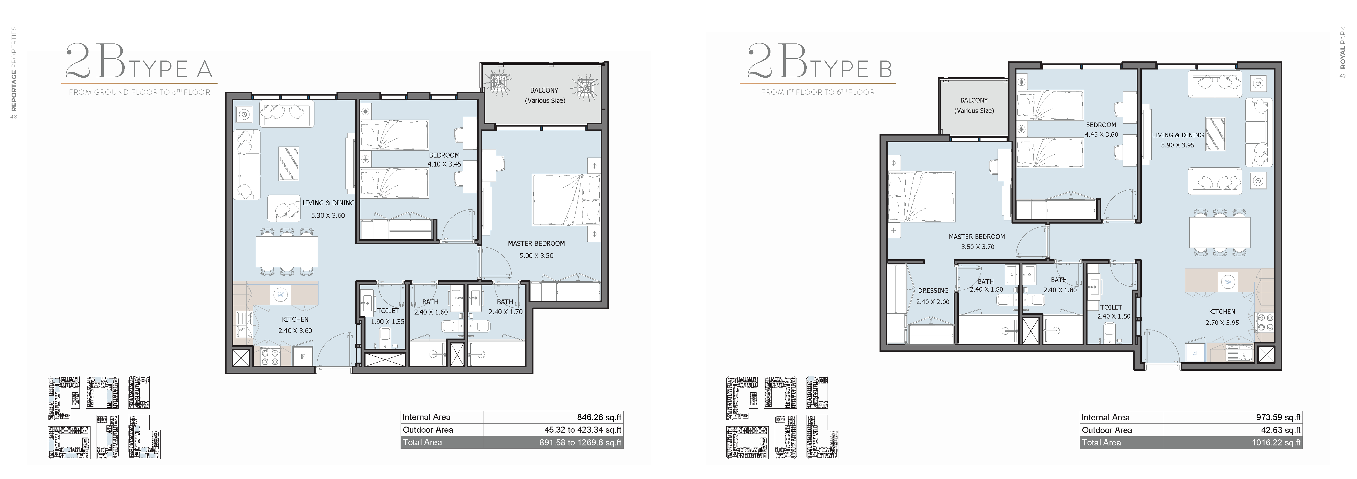 2 Bedroom Floor Plan
