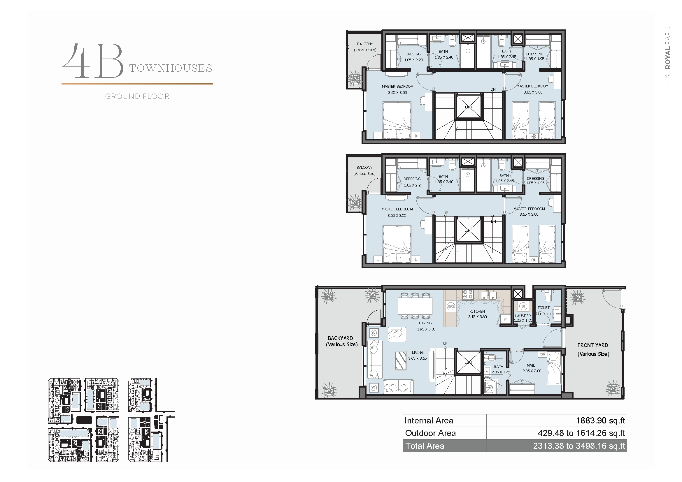 4 Bedroom Townhouse Floor Plan