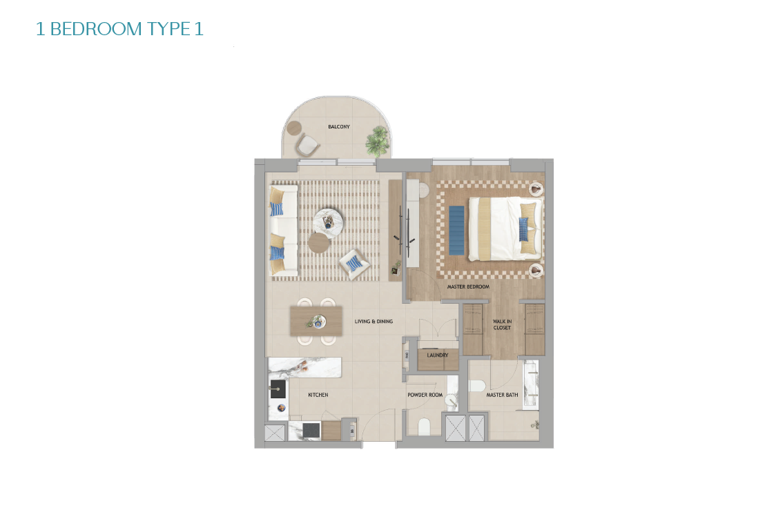 1 Bedroom Floor Plan