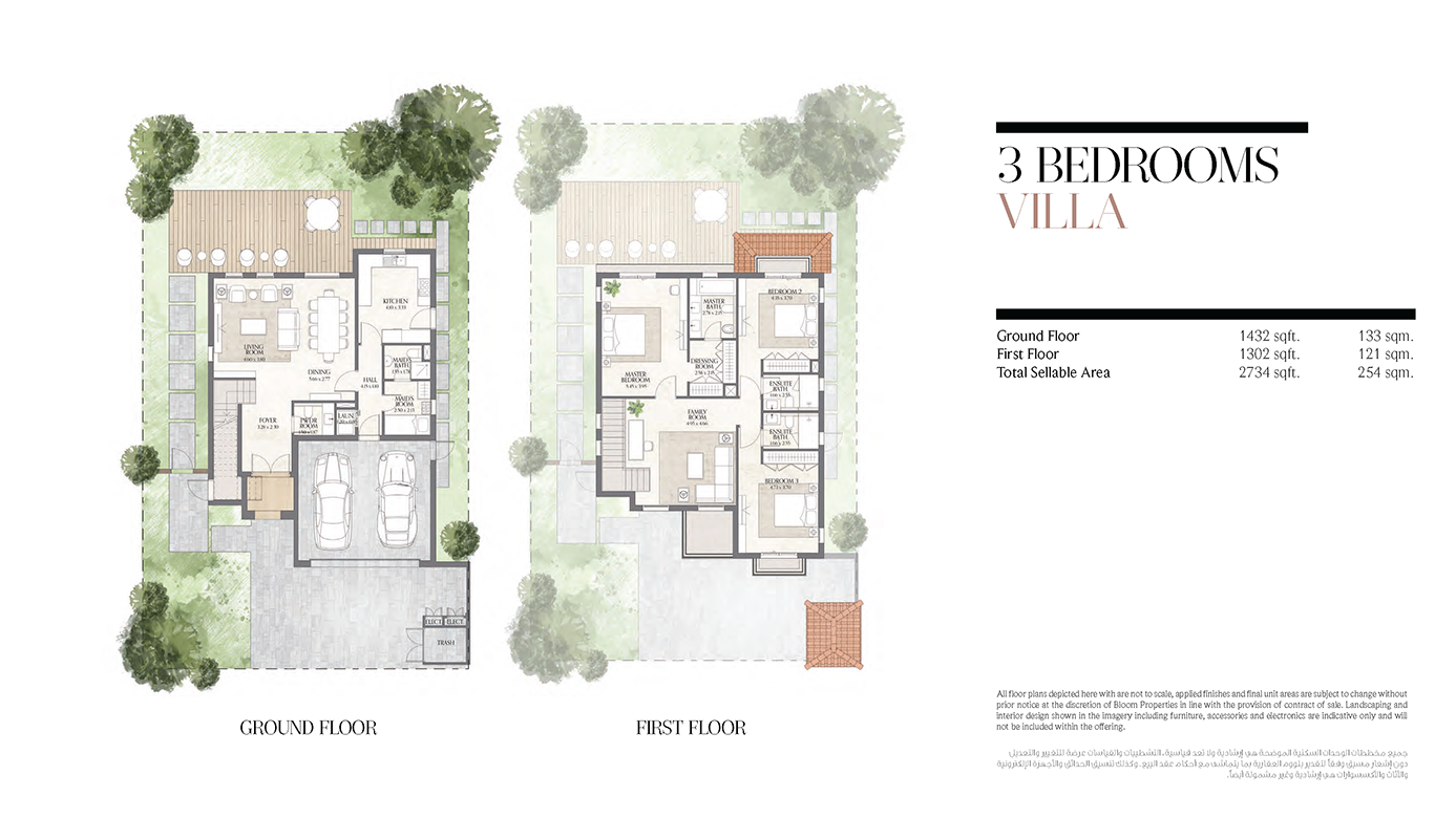 3 Bedroom Villa Floor Plan