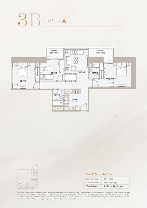 3 Bedroom Floor Plan