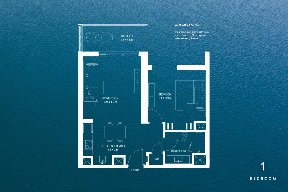 1 Bedroom Floor Plan
