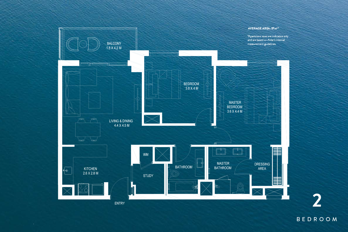 2 Bedroom Floor Plan