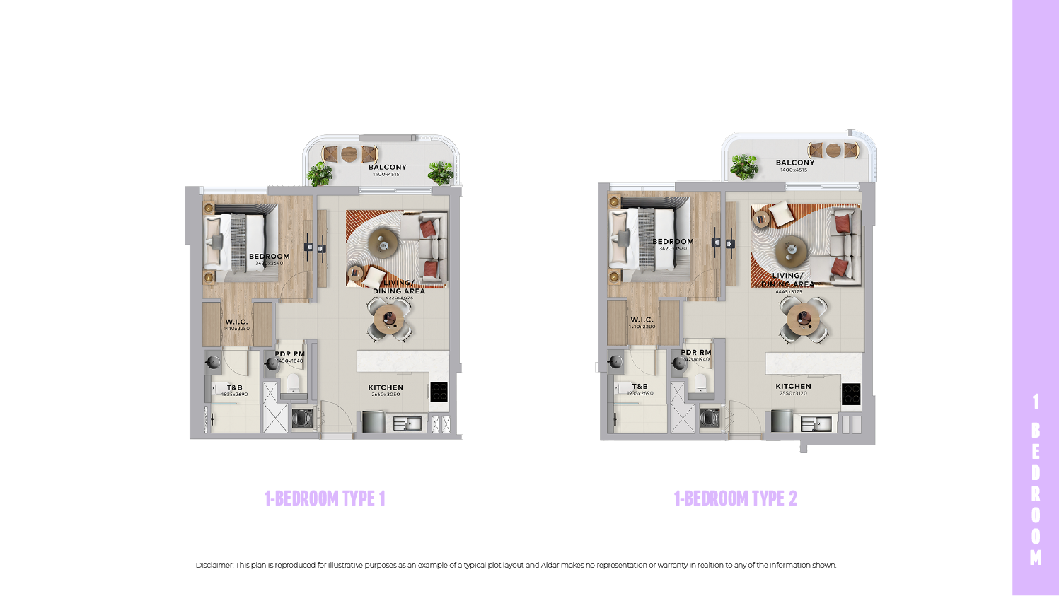 1 Bedroom Floor Plan
