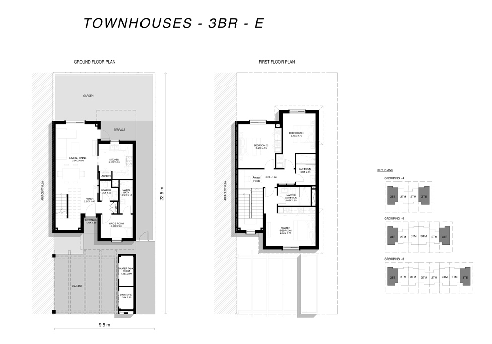 3 Bedroom Townhouse Floor Plan