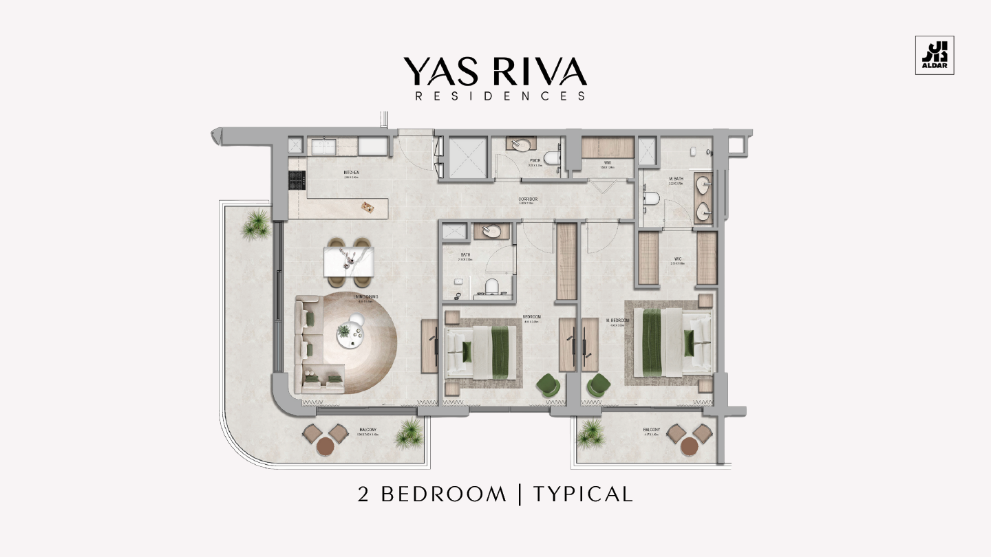 2 Bedroom Floor Plan